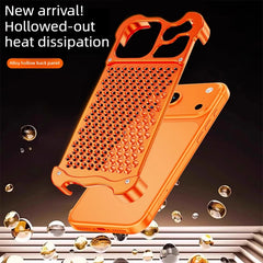 Honeycomb Metal Aluminum Alloy Heat Dissipation Bumper Phone Case for iPhone