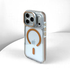 Transparent MagSafe Lens Bracket Case for iPhone