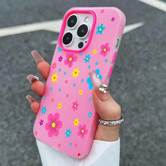 Cute Girly Colorful Flower Pattern Phone Case For iPhone