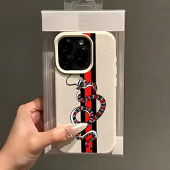 Coiled Snake Striped Phone Case for iPhone