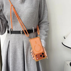 Crossbody Strap Lanyard Magnetic Case For iPhone
