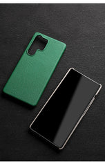 Cowhide Leather Magnetic Case for Samsung Galaxy