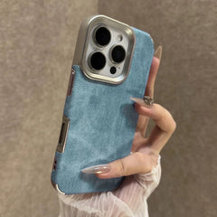 Jeans Fabric Soft Plating Phone Case for iPhone