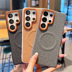 Fabric Magnetic Phone Case For Samsung