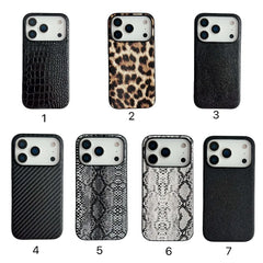 Leopard Snakeskin Crocodile Leather Cover For iPhone | Animal Print & Textured Phone Case