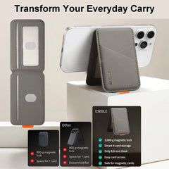 Leather Magnetic Card Holder For iPhone | MagSafe Wallet