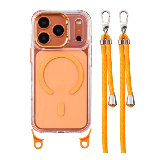 Crossbody Lanyard Clear Case for iPhone | Adjustable Shoulder Strap MagSafe Hard Cover