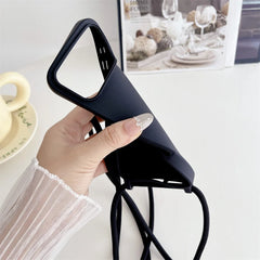 Crossbody Lanyard Cord Liquid Silicone Soft Case for iPhone