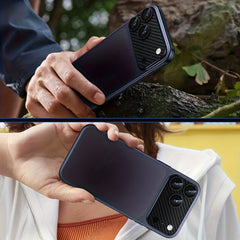 Carbon Fiber Texture Metal Camera Lens Protector for iPhone| Tempered Glass