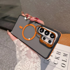 Flip Metal Lens Holder Case for Samsung Galaxy