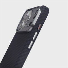 Carbon Fiber Texture Case for iPhone | Alloy Lens MagSafe Phone Cover