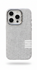 Premium Flax Linen Fabric MagSafe Case For iPhone | Textured Cotton Canvas Alloy Lens Phone Cover