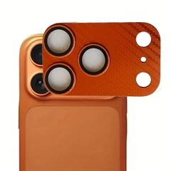 Carbon Fiber Texture Metal Camera Lens Protector for iPhone| Tempered Glass