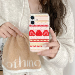 Cute Girly Strawberry Shockproof Protective Phone Case for iPhone