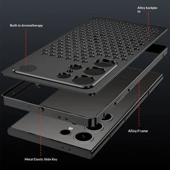 Metal Frame Cooling Case for Samsung Galaxy | Hollow Out Heat Dissipation Aluminum Cover | Hard 2-in-1 Shockproof Bumper Case