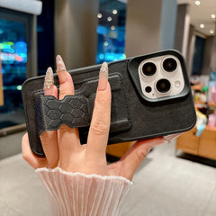 Business Leather Texture with Card Holder Slot and Stand Phone Case For iPhone