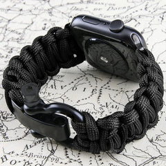 Rugged Paracord Sport Strap for Apple Watch  | Heavy-Duty Survival Nylon Bracelet Band