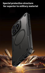 Magnetic Shockproof Case for iPhone | Rugged Matte Translucent Protective Cover