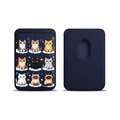 Cute Mosaic Cat Pattern Magnetic Card Holder | MagSafe Wallet Cover
