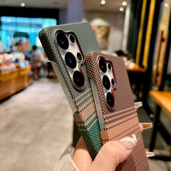 Slim Kevlar Carbon Fiber Magnetic Phone Case For Samsung