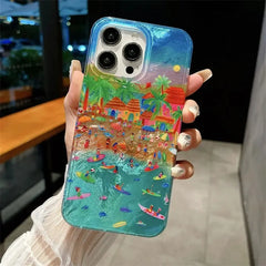 Artistic Beach Phone Case For iPhone | Silicone Soft Cover