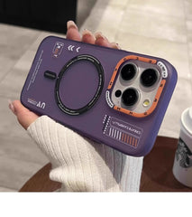 Matte Magnetic Phone Case with Metal Lens For iPhone