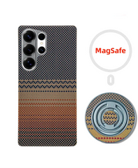 Aramid Kevlar Carbon Fiber Case for Samsung Galaxy | Ultra-Thin Magnetic Cover | Matching Ring Grip Bundle