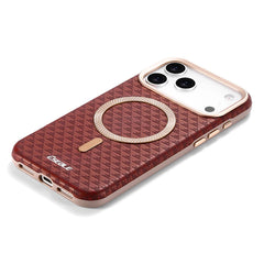 Geometric Textured MagSafe Case For iPhone | Metal Lens Phone Cover