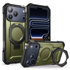 Heavy Duty Rugged Magnetic Phone Case with Stand For iPhone 17 Pro Max