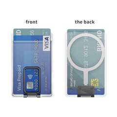 Strong Transparent Magnetic Magsafe Card Wallet | Metal Stand Holder Clear Case For iPhone