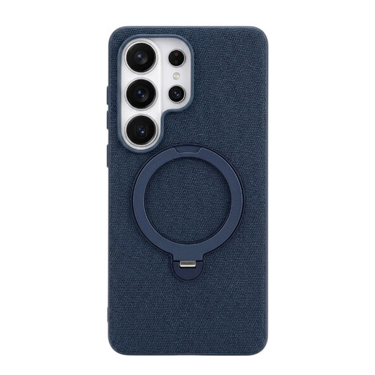 Tech-Woven Fabric Magnetic Phone Case | 360° Ring Stand & MagSafe Compatible Back Cover for Samsung Galaxy