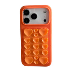 Cute 3D Heart Suction Cup Silicone Case for iPhone