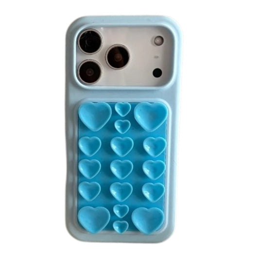 Cute 3D Heart Suction Cup Silicone Case for iPhone