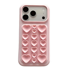 Cute 3D Heart Suction Cup Silicone Case for iPhone
