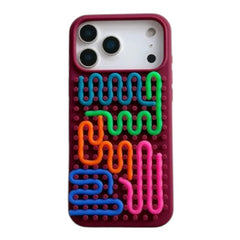 Cylindrical Labyrinth Decompression Puzzle Phone Case For iPhone | Jigsaw Puzzle Silicone Case