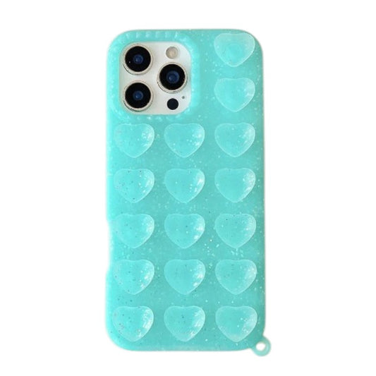 Trendy 3D Heart Suction Cup iPhone Case | Soft Silicone Hands-Free Mirror Selfie Cover