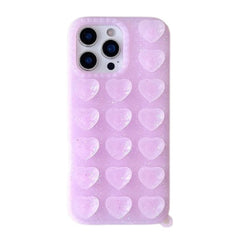Trendy 3D Heart Suction Cup iPhone Case | Soft Silicone Hands-Free Mirror Selfie Cover