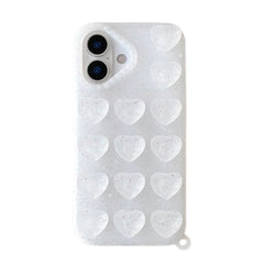 Trendy 3D Heart Suction Cup iPhone Case | Soft Silicone Hands-Free Mirror Selfie Cover
