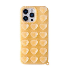 Trendy 3D Heart Suction Cup iPhone Case | Soft Silicone Hands-Free Mirror Selfie Cover