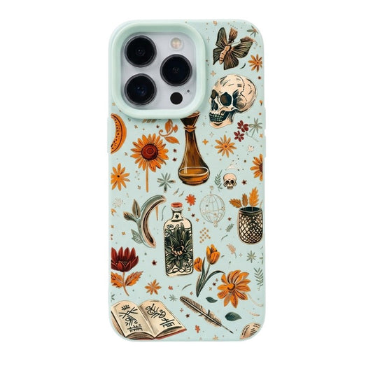 Artistic Skull Print Phone Case For iPhone
