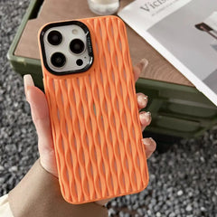 Breathable Heat Mesh Woven Pattern Silicone Case For iPhone | Cooling Shockproof Soft Cover