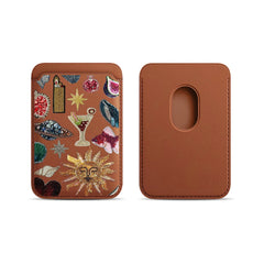 Artistic Leather Card Wallet for Phone | MagSafe Card Holder