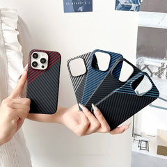 Ultra Thin Matte Hard Carbon Fiber Texture Cover For iPhone