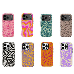 The Retro Swirl & Groove Series Phone Case for iPhone