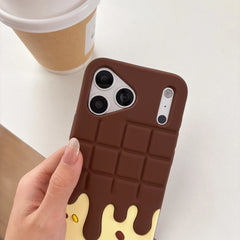 3D Melting Chocolate Bar Phone Case for iPhone | Shockproof Soft Silicone Case