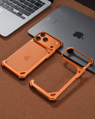 Frameless Aluminum Metal Bumper Case For iPhone | Bare Naked Phone Feel Shockproof Corner Phone Cover