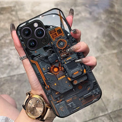 Circuit Board Pattern Glass  Phone Case For iPhone