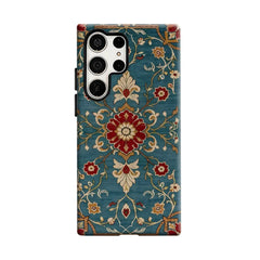 Vintage Floral Elegance Phone Case for Samsung Galaxy | Hard Dual Layer Protective Cover