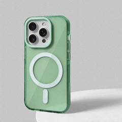 Soft Silicone Neon Clear MagSafe Phone Case For iPhone