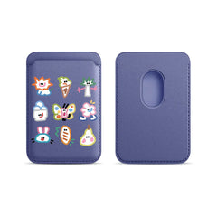 Simple Cute Graffiti Pattern Magnetic Card Holder